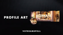 Load image into Gallery viewer, Chill Cat Coffee Stream Overlay Package | Cozy Lofi Twitch Overlays for Twitch, OBS &amp; Streamlabs - StreamSpell