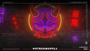 Cyberpunk Oni Stream Overlay for Twitch, OBS & Streamlabs - StreamSpell