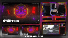 Load image into Gallery viewer, Cyberpunk Oni Stream Overlay for Twitch, OBS &amp; Streamlabs - StreamSpell