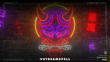 Load image into Gallery viewer, Cyberpunk Oni Stream Overlay for Twitch, OBS &amp; Streamlabs - StreamSpell