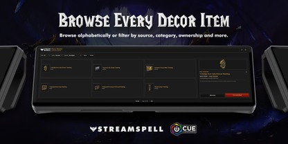 Browse World of Warcraft housing decor items in Decor Hunter iCUE Widget
