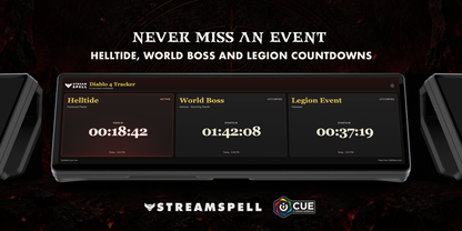 Helltide, World Boss and Legion countdowns in Diablo 4 Tracker