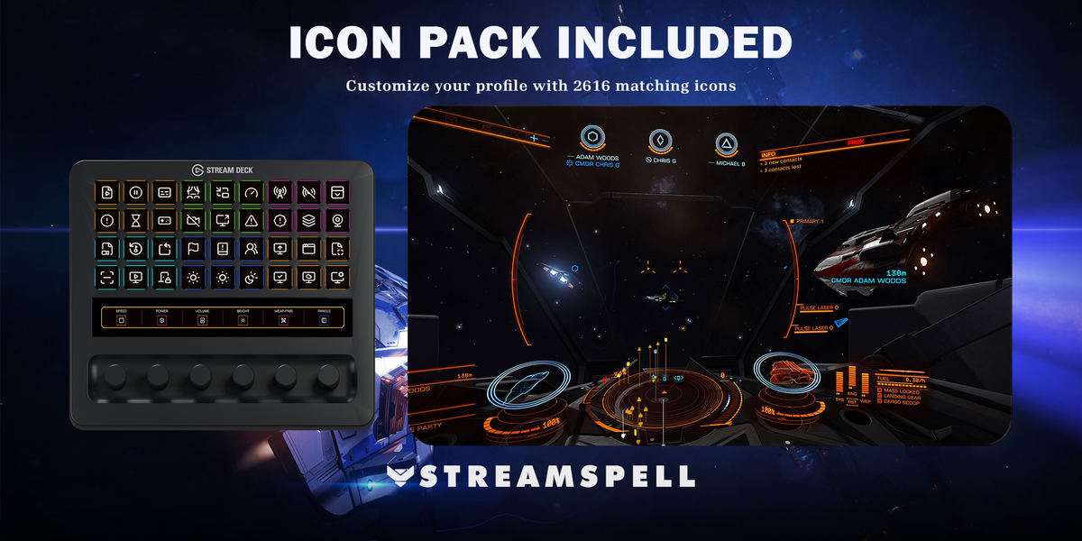 Elite Dangerous Stream Deck Profile + Icon Pack — icon-pack
