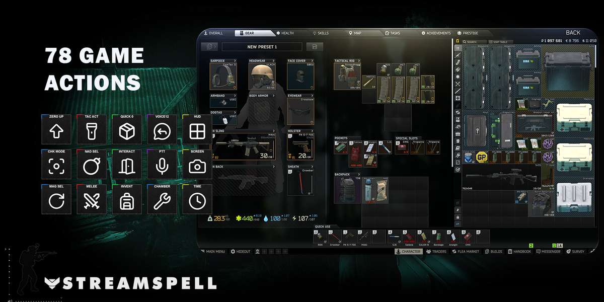 Escape from Tarkov Stream Deck Profile + Icon Pack — Game Actions
