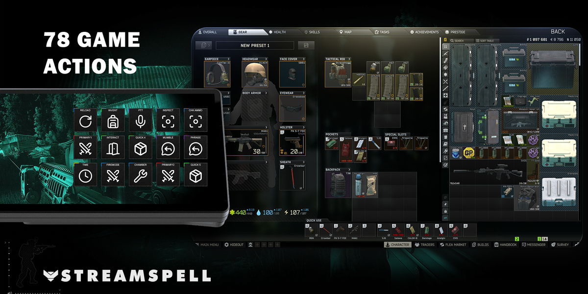 Escape from Tarkov for XENEON EDGE — game-actions