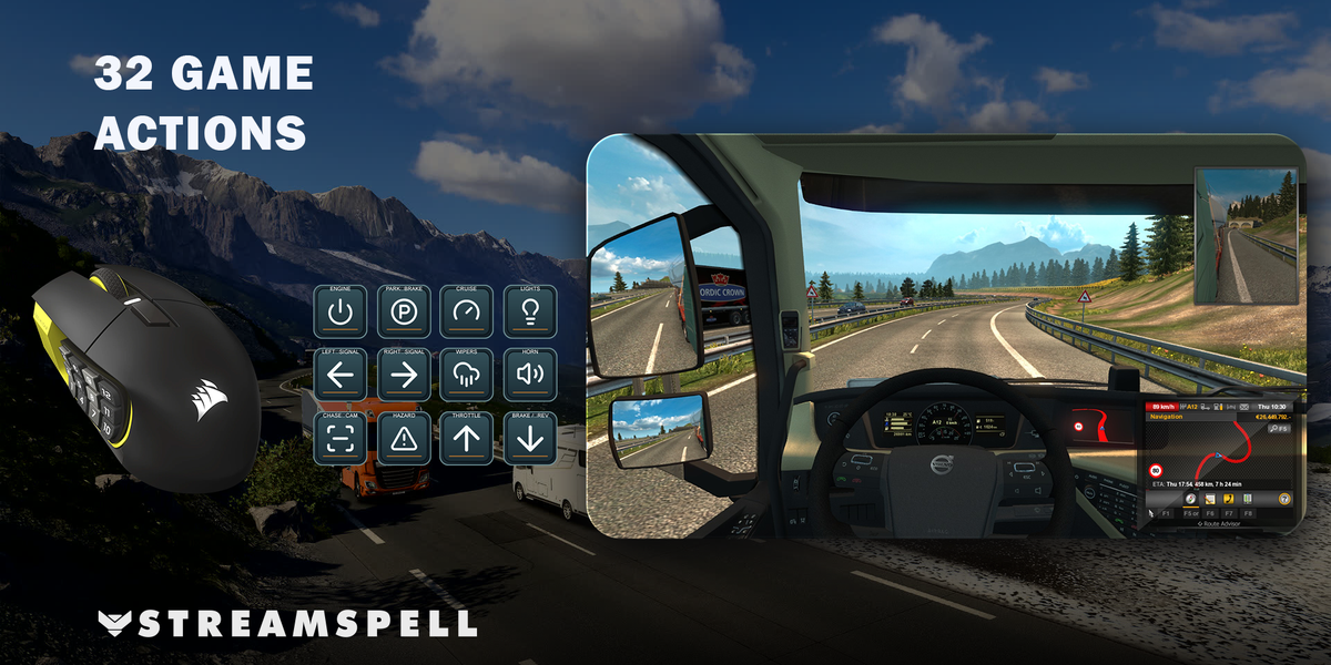 Euro Truck Simulator 2 for SCIMITAR ELITE — game-actions