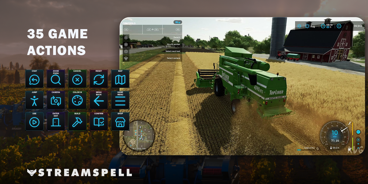 Farming Simulator 22 Stream Deck Profile + Icons — game-actions