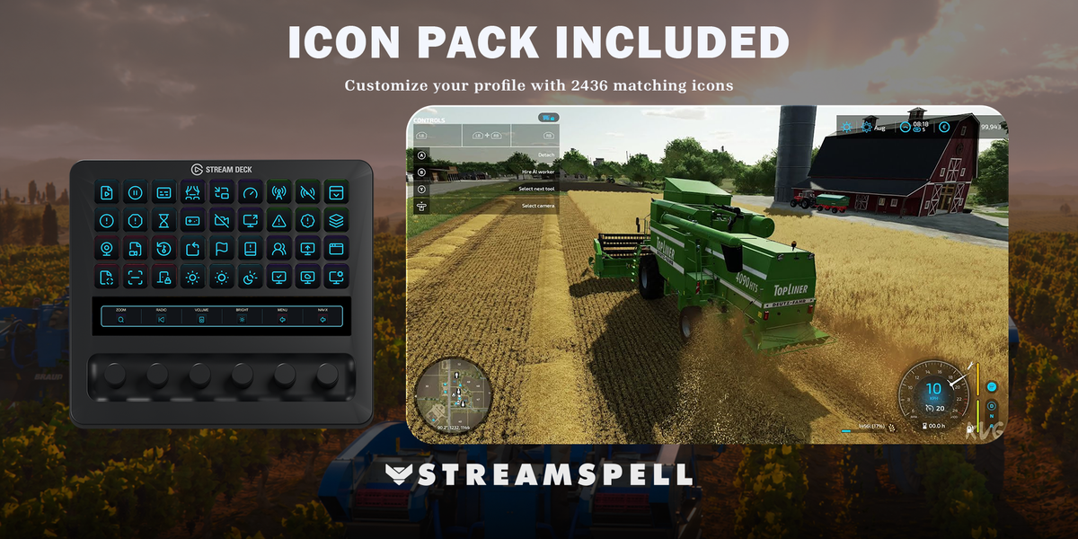 Farming Simulator 22 Stream Deck Profile + Icons — icon-pack