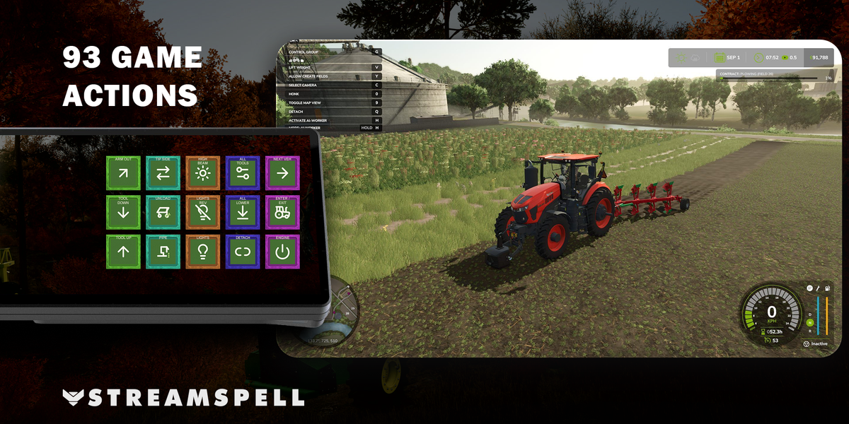 Farming Simulator 25 for XENEON EDGE — game-actions