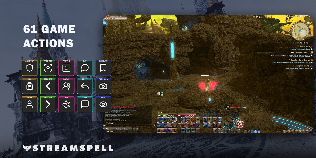 Final Fantasy XIV Stream Deck Profile + Icon Pack — Game Actions