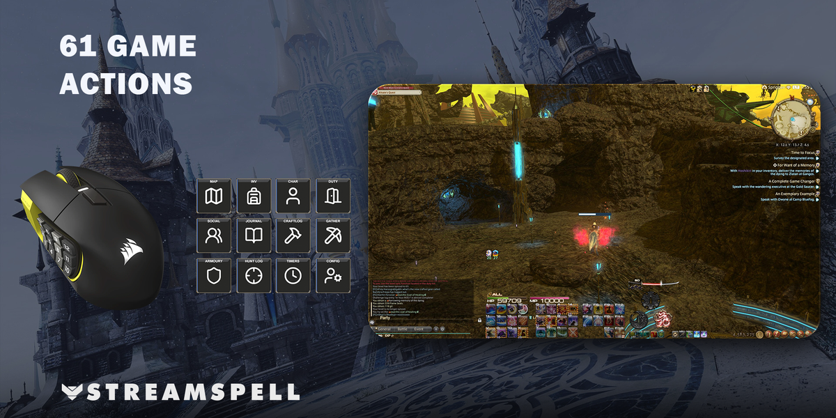 Final Fantasy XIV for SCIMITAR ELITE — game-actions