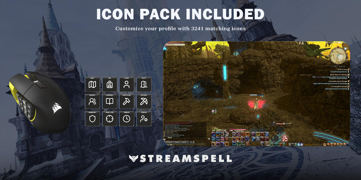 Final Fantasy XIV for SCIMITAR ELITE — icon-pack