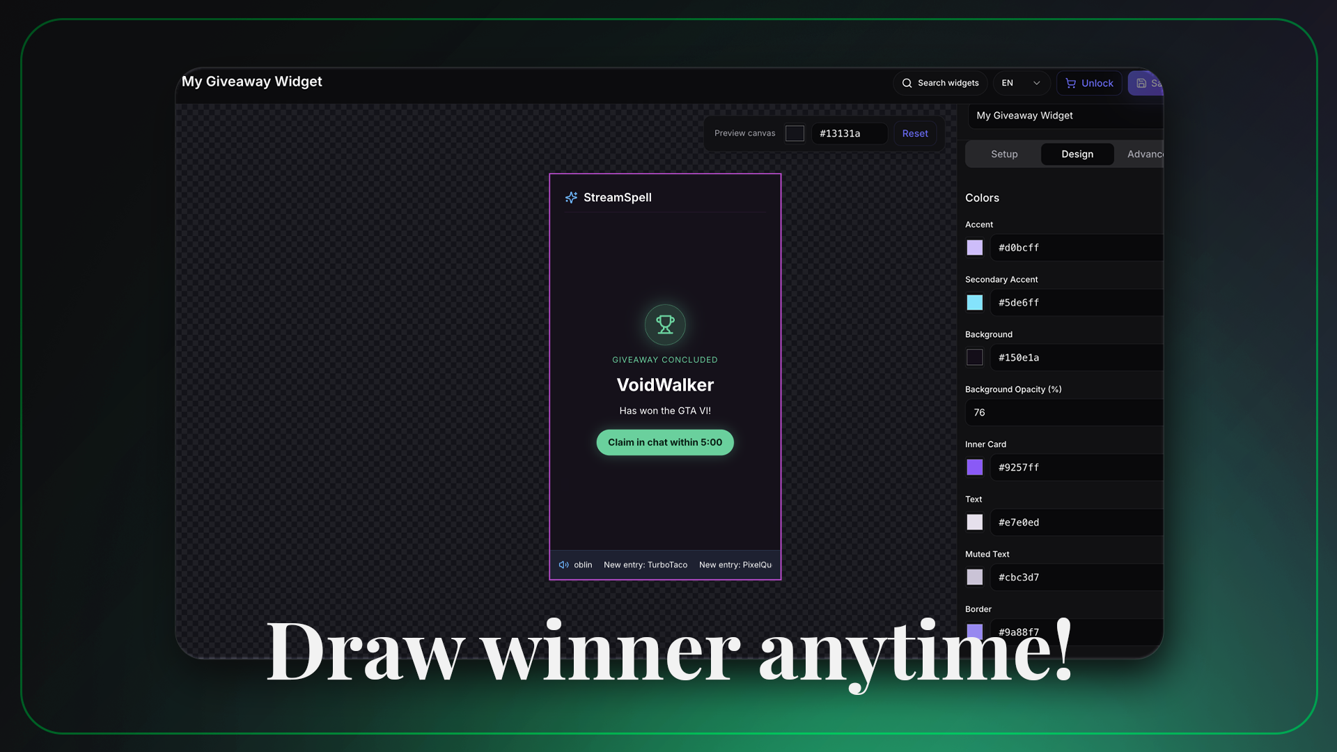 Giveaway Widget