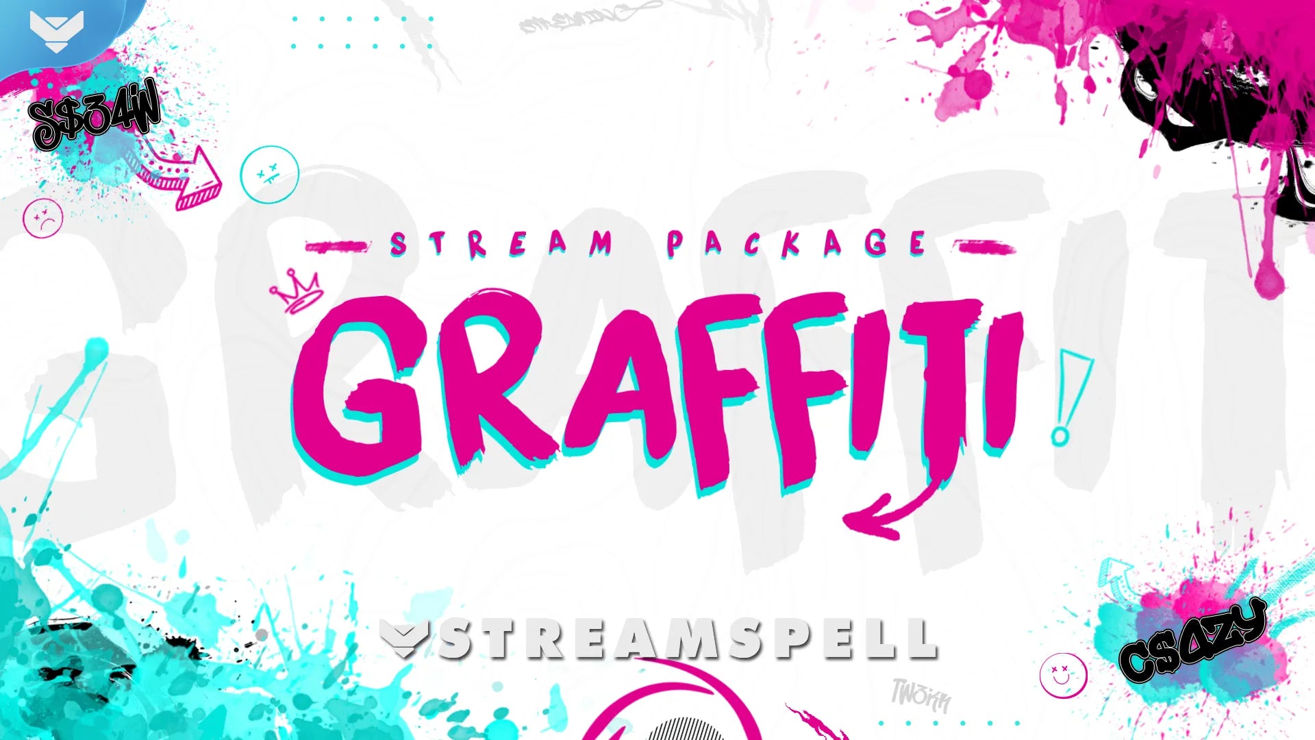 Graffiti Stream Package for Twitch, OBS & Streamlabs - StreamSpell