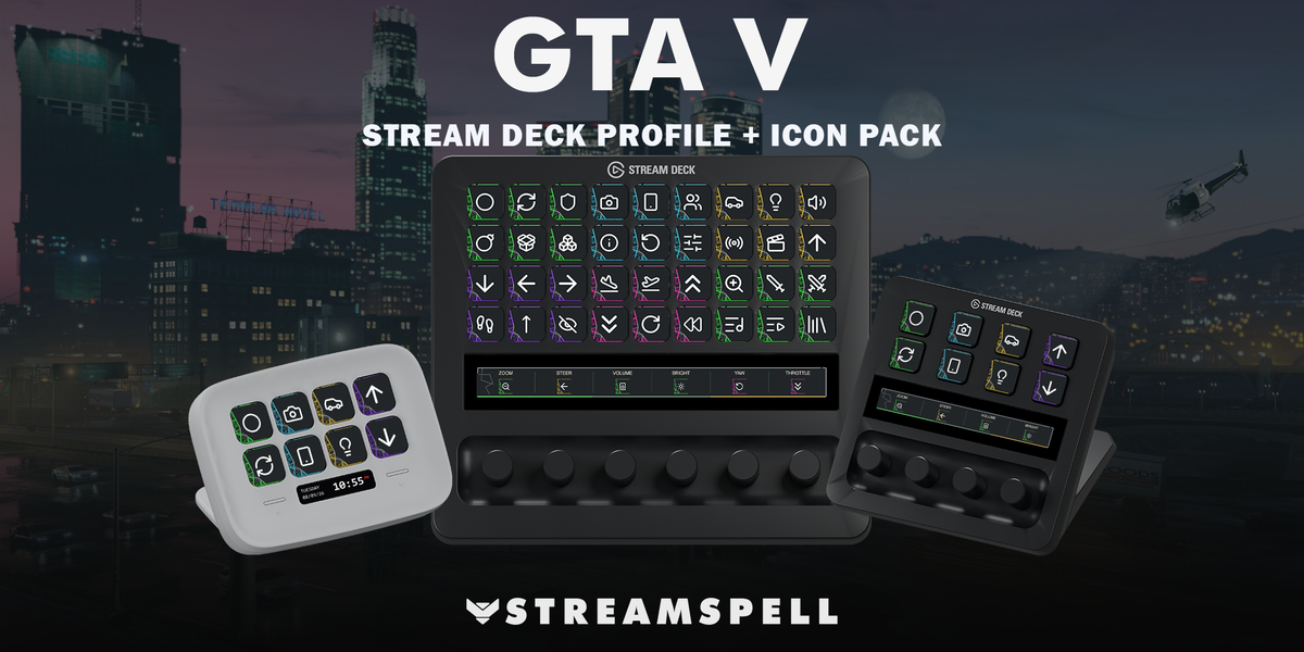 Grand Theft Auto V Stream Deck Profile + Icon Pack — cover