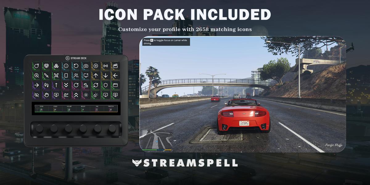 Grand Theft Auto V Stream Deck Profile + Icon Pack — icon-pack