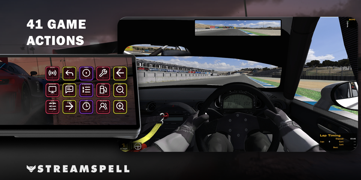 iRacing for XENEON EDGE — game-actions