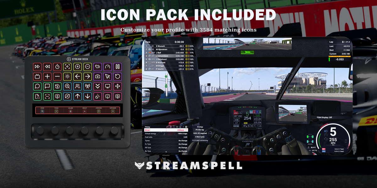 Le Mans Ultimate Stream Deck Profile — icon-pack