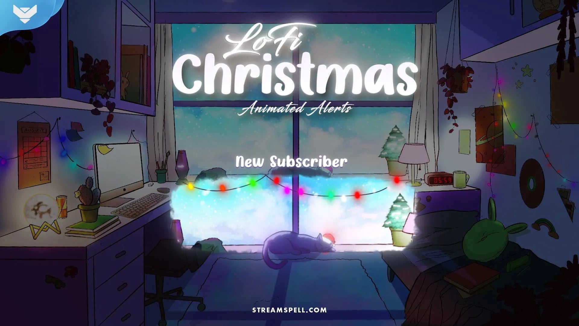 Lofi Christmas Stream Alerts for Twitch, OBS & Streamlabs - StreamSpell