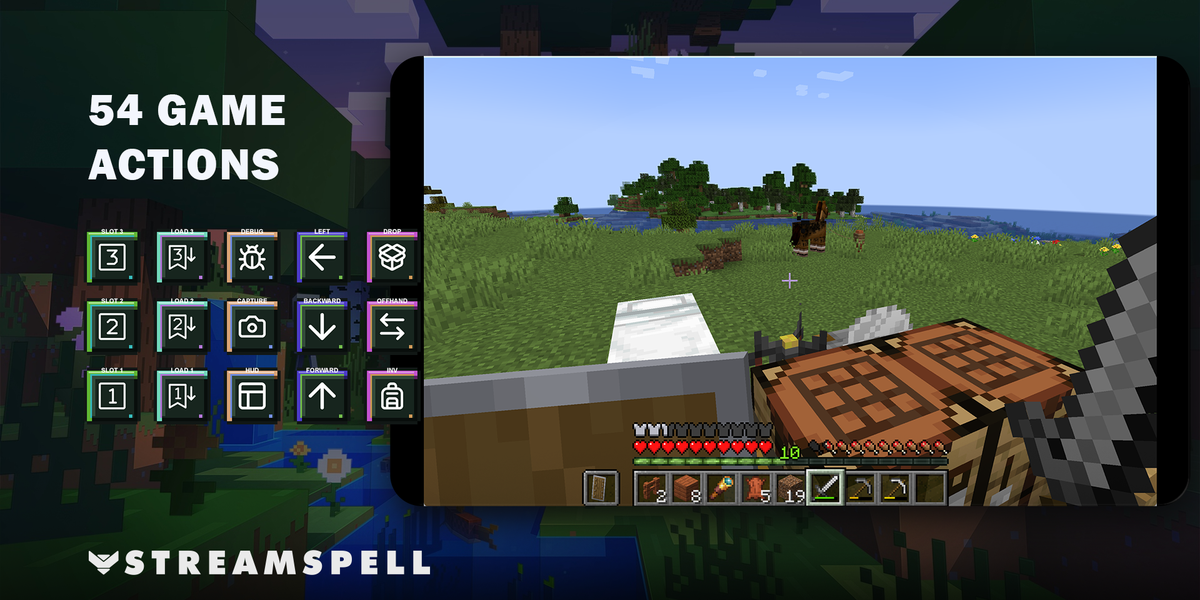 Minecraft Java Stream Deck Profile + Icon Pack — game-actions