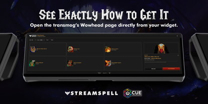 Open World of Warcraft appearance acquisition guides from Mog Hunter iCUE Widget