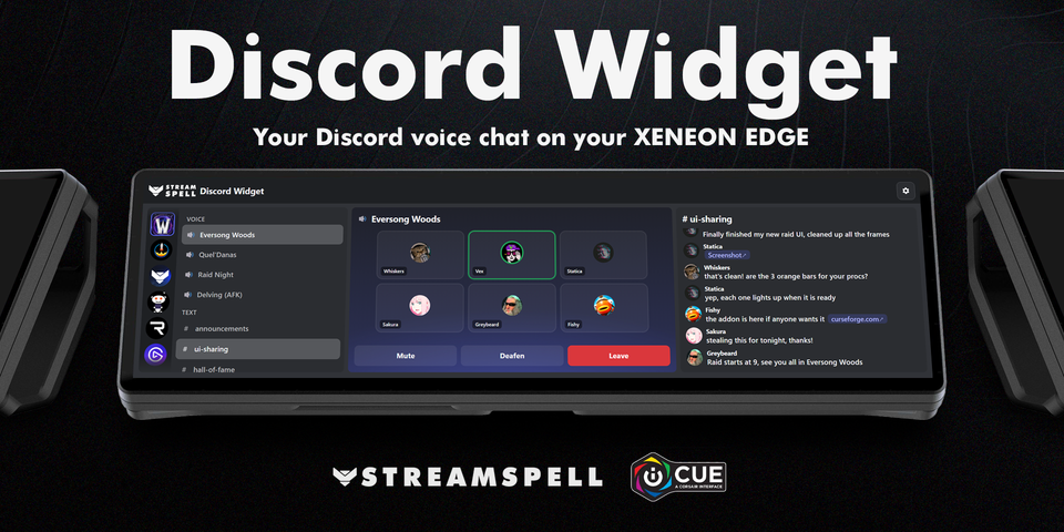 My Discord Widget — overview on CORSAIR XENEON EDGE