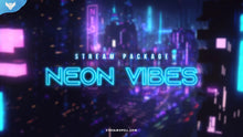 Load image into Gallery viewer, Neon Vibes Stream Package for Twitch, OBS &amp; Streamlabs - StreamSpell