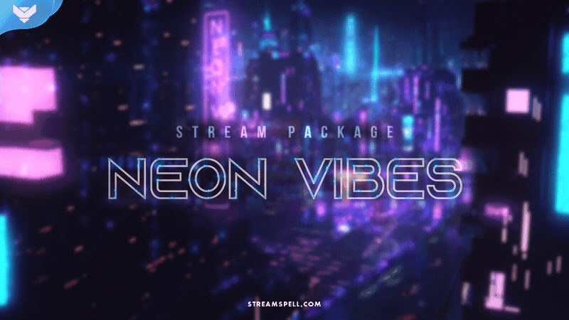 Neon Vibes Stream Package for Twitch, OBS & Streamlabs - StreamSpell
