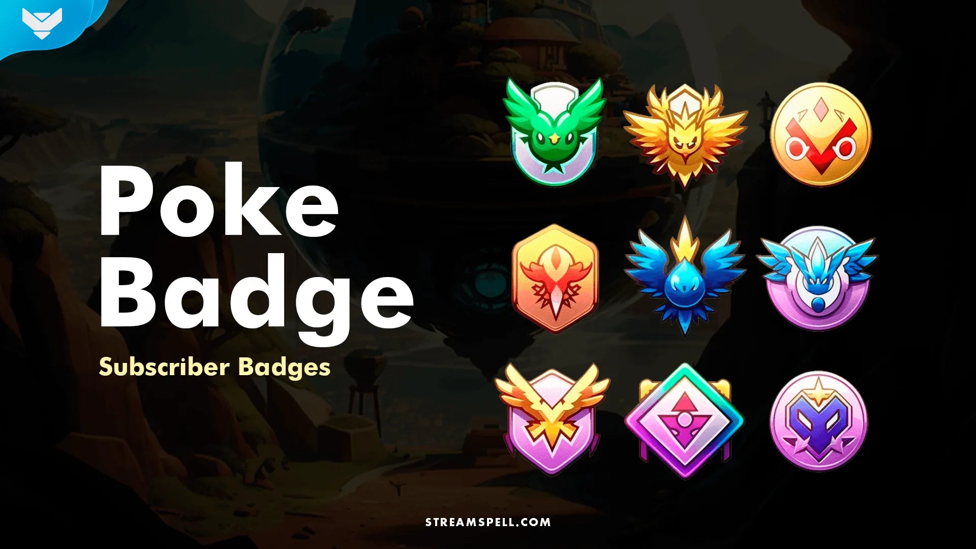 Poke Sub Badges for Twitch, OBS & Streamlabs - StreamSpell