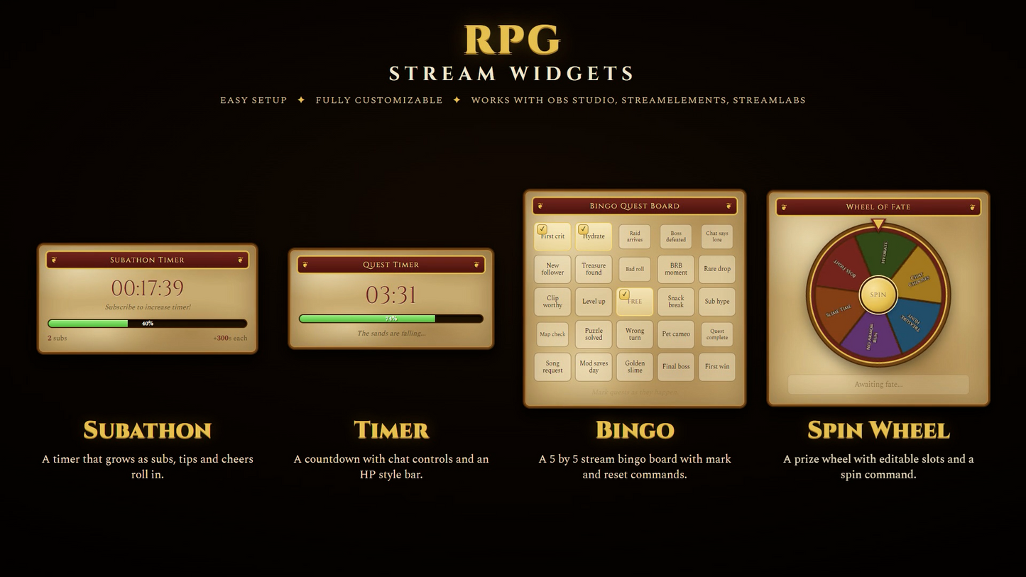 RPG Stream Widgets - StreamSpell