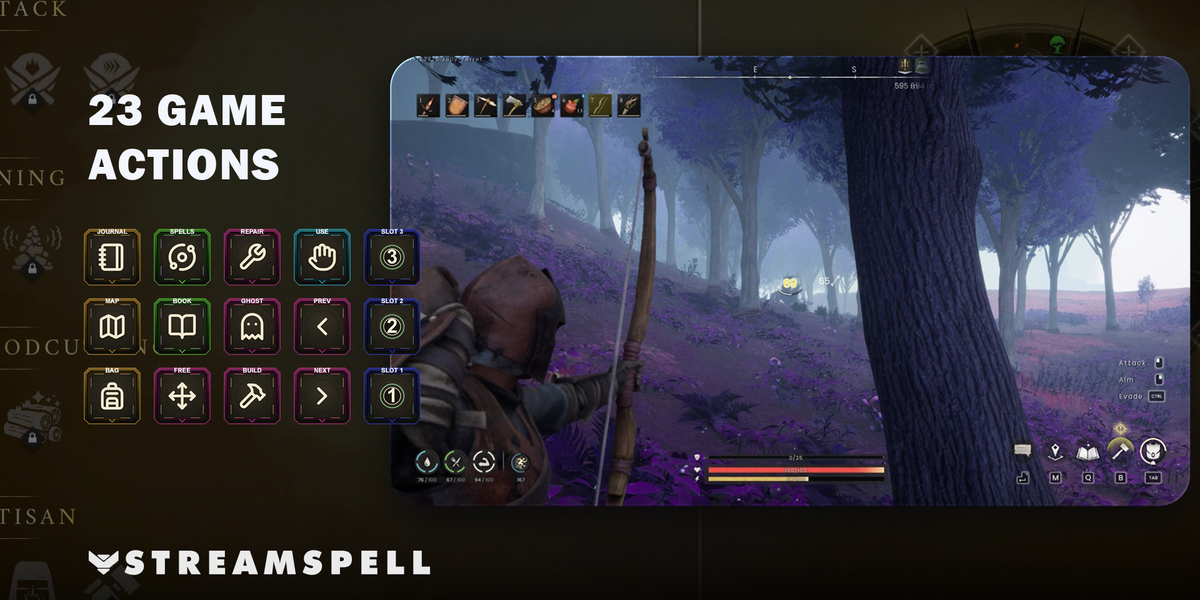 RuneScape: Dragonwilds Stream Deck Profile+Icons — game-actions
