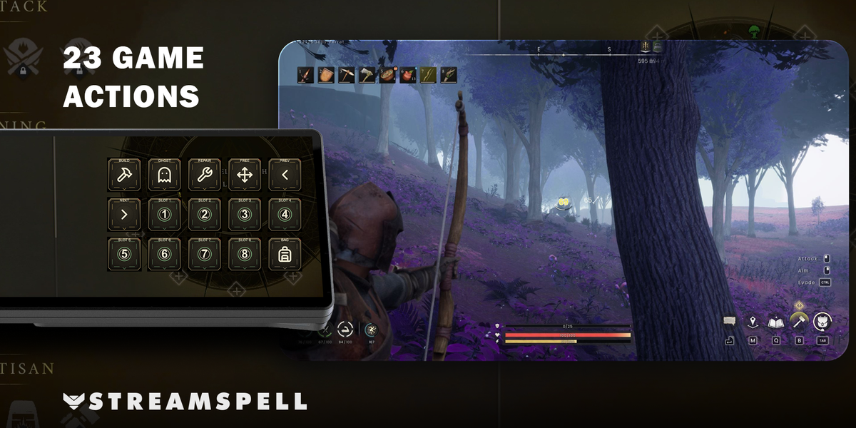 RuneScape: Dragonwilds for XENEON EDGE — game-actions
