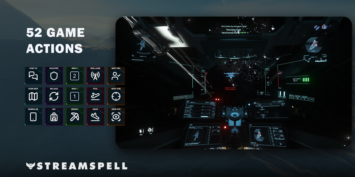 Star Citizen Stream Deck Profile + Icon Pack — game-actions