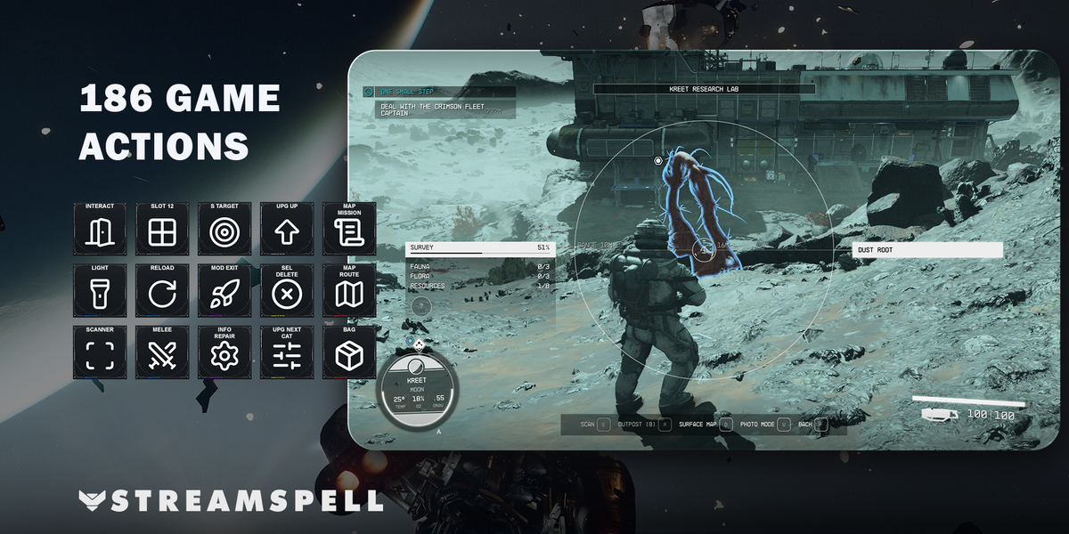 Starfield Stream Deck Profile + Icon Pack — Game Actions