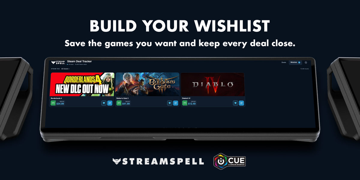 Build a local game wishlist with Steam Deal Tracker iCUE Widget
