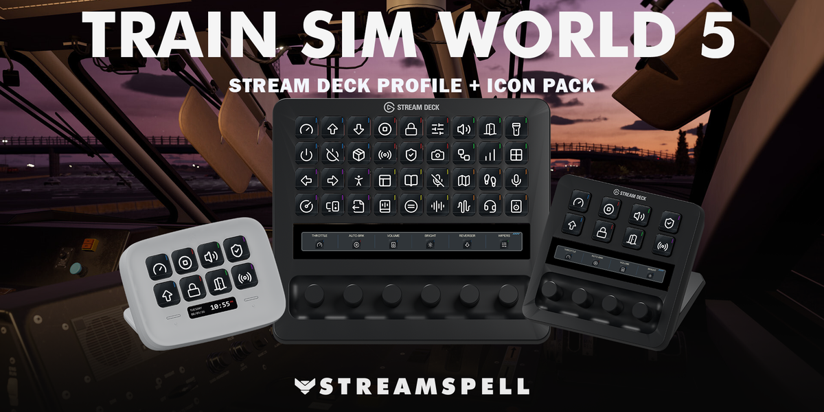 Train Sim World 5 Stream Deck Profile + Icon Pack — Cover