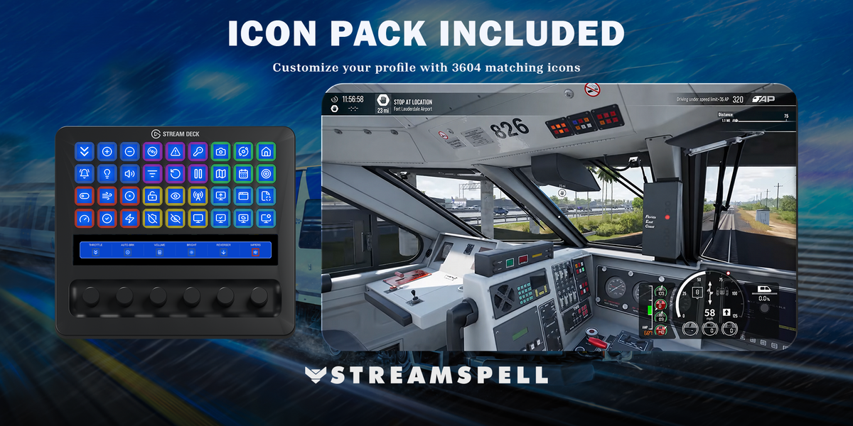 Train Sim World 7 Stream Deck Profile — icon-pack