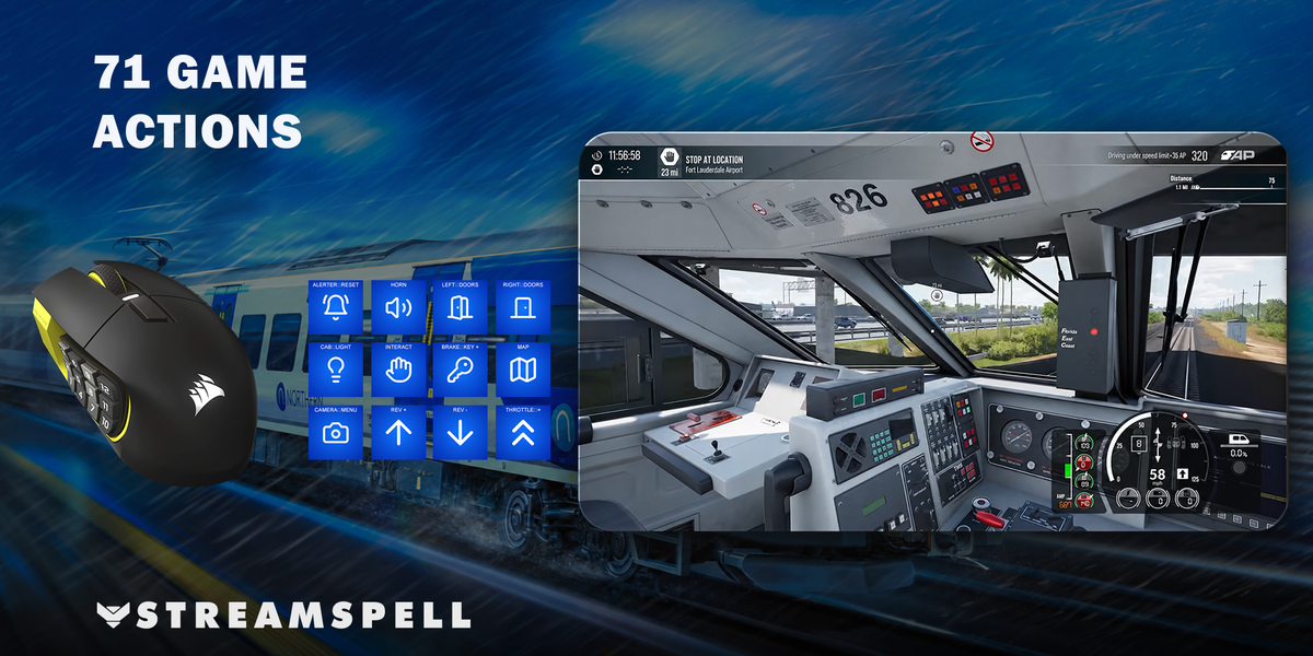 Train Sim World 7 for SCIMITAR ELITE — game-actions