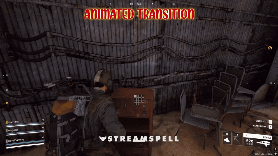Animated Christmas stinger transition with bright holiday text and smooth motion.