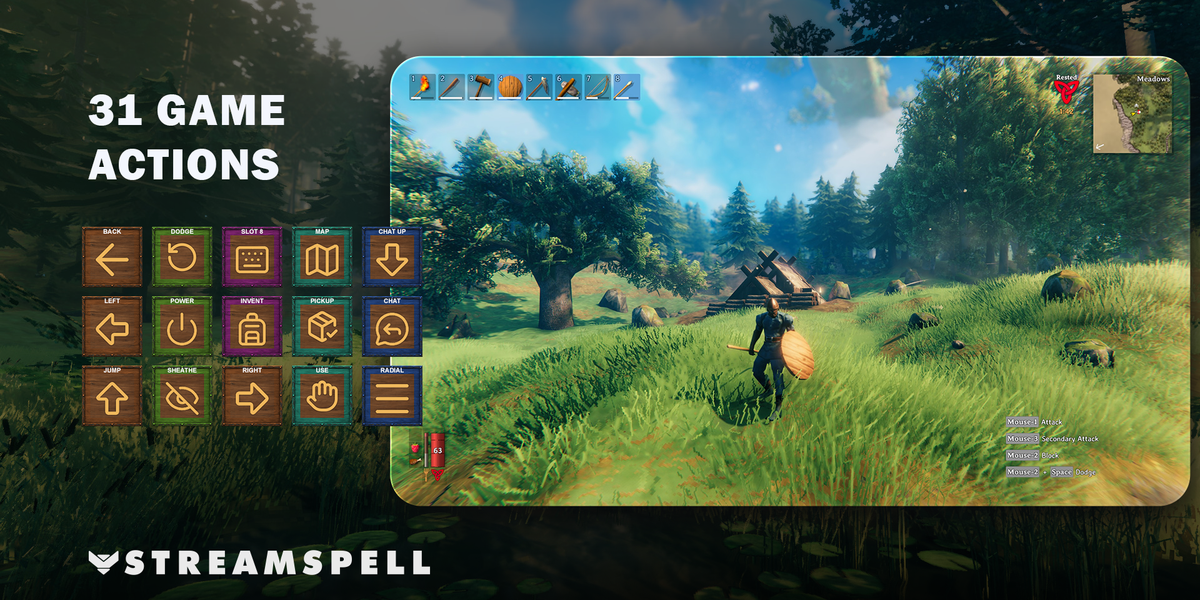 Valheim Stream Deck Profile + Icon Pack — game-actions