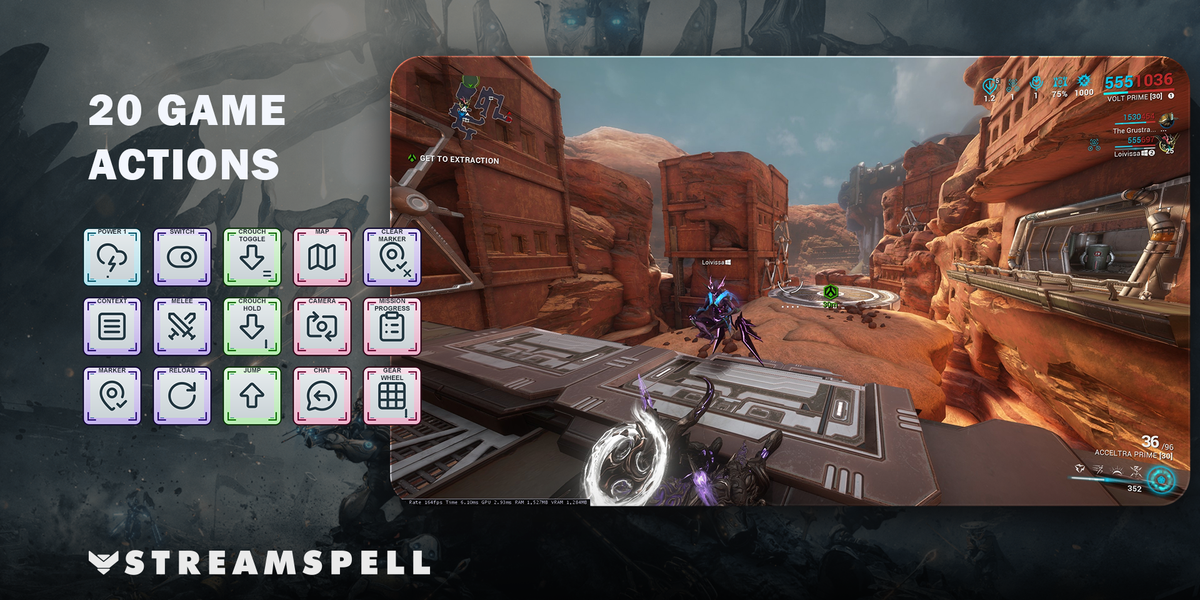 Warframe Stream Deck Profile + Icon Pack — game-actions