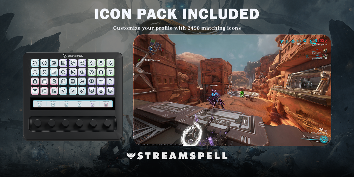 Warframe Stream Deck Profile + Icon Pack — icon-pack