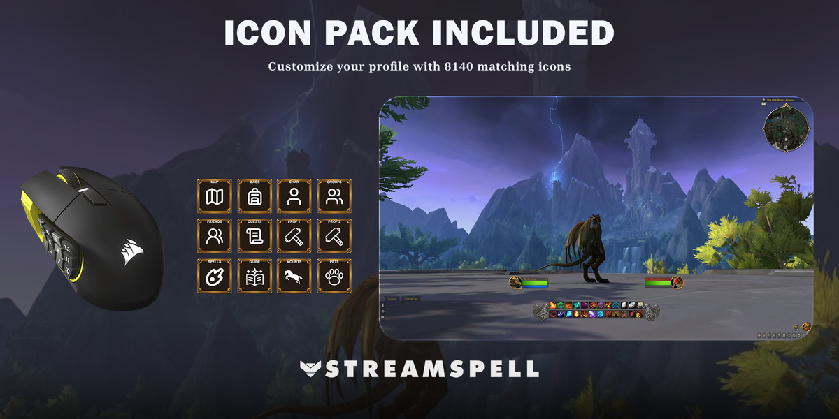 World of Warcraft for SCIMITAR ELITE — icon-pack