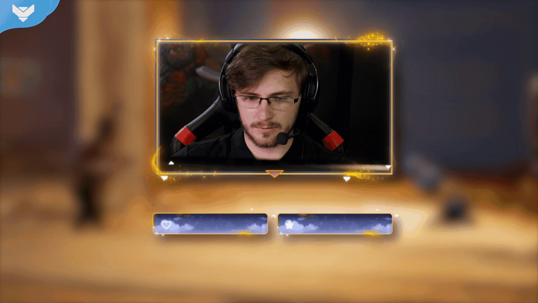 Lofi Dream Stream Package 16:9 webcam frame preview by StreamSpell, featuring cozy pastel border styling and soft animated details for Twitch and YouTube stream overlays.