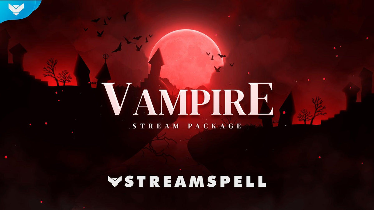 Animated Twitch Overlays │ StreamSpell | Vampire Stream Package