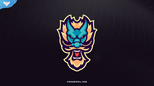 Golden Dragon Mascot Logo - StreamSpell
