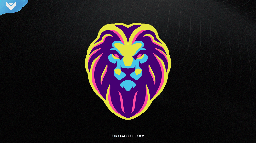 Golden Lion Mascot Logo - StreamSpell