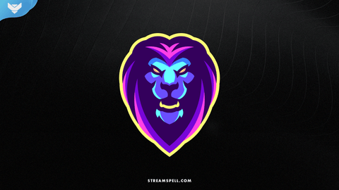 Purple Lion Mascot Logo - StreamSpell
