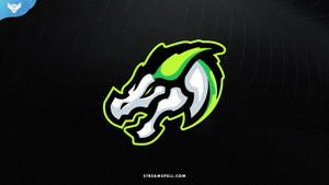 Green Dragon Mascot Logo - StreamSpell