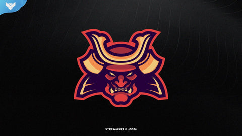 Red Samurai Mascot Logo - StreamSpell